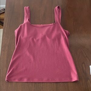 ALO Yoga “Mars Clay” Ribbed Tank. Size Large.
